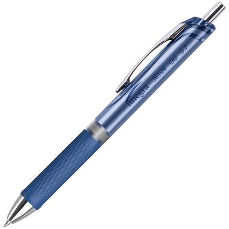 INTEGRAL Integra ITA36200 0.7 mm Retractable Gel Ink Pen; Blue - 12 Count ITA36200